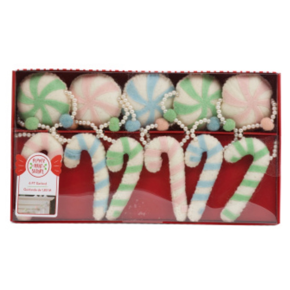 Felt Candy Cane Garland